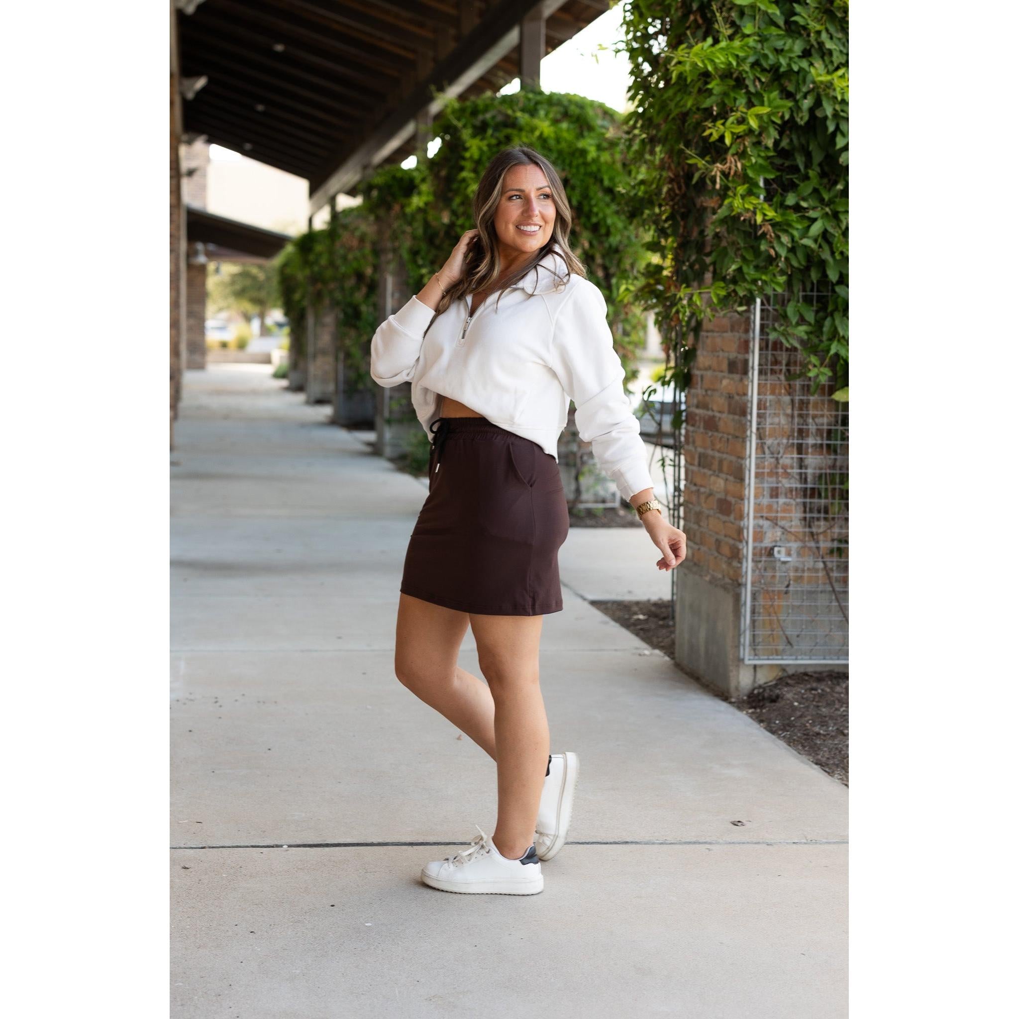 Ready to Ship | The Bridget BROWN Jogger Skirt